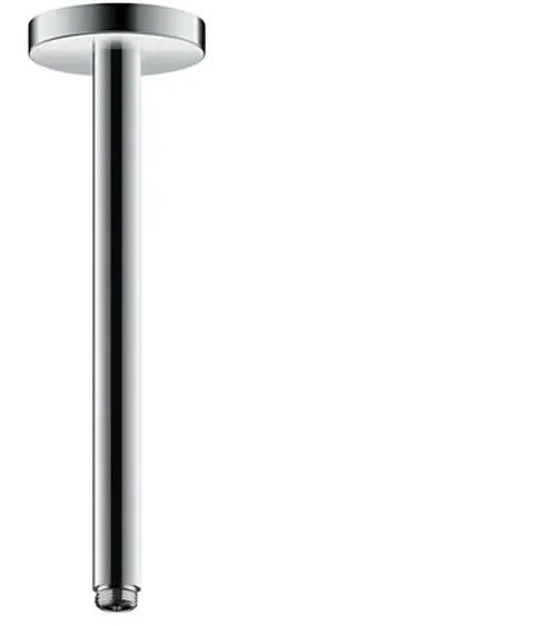 Chromfarbener Anschluss für die Decke, geeignet für Duschsysteme. Teil der AXOR Produktlinie. Schlichte, funktionale Design.